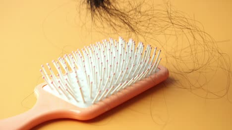 hair loss and a hairbrush