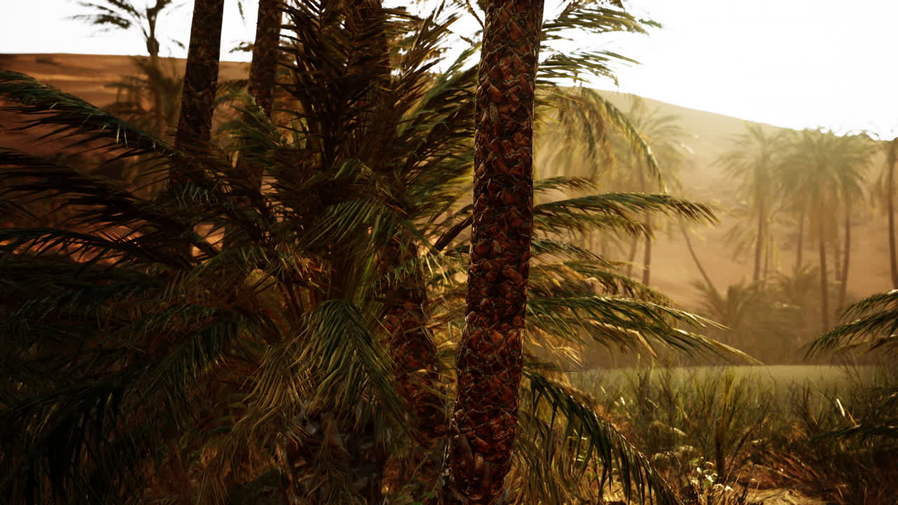 Palm trees in the desert