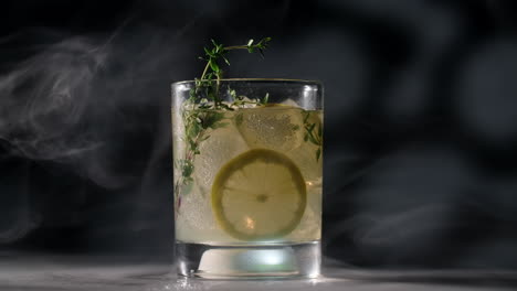 refreshing iced lemon thyme cocktail