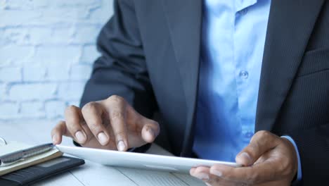 businessman using tablet