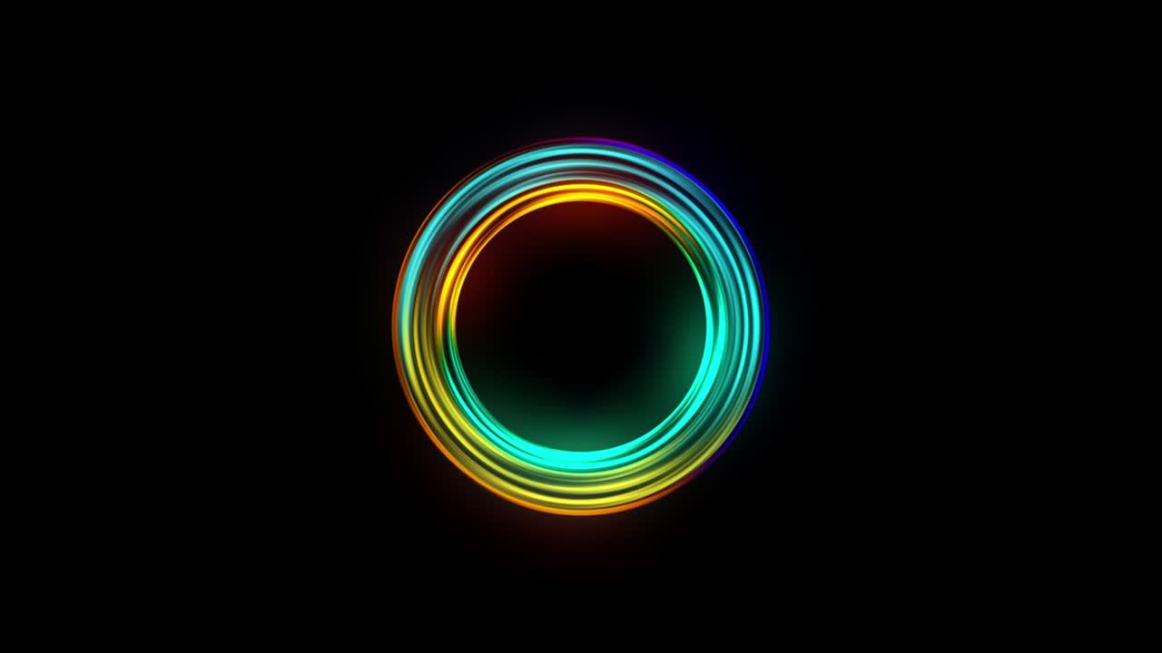 círculo multicolor gráfico de movimiento abstracto 4k