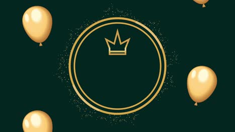 golden frame with crown animation