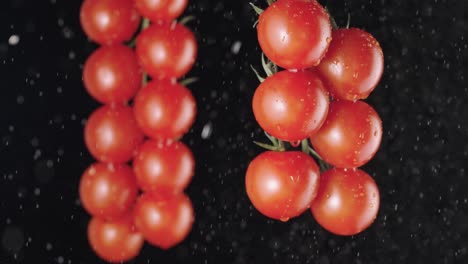 water droplets on fresh cherry tomatoes