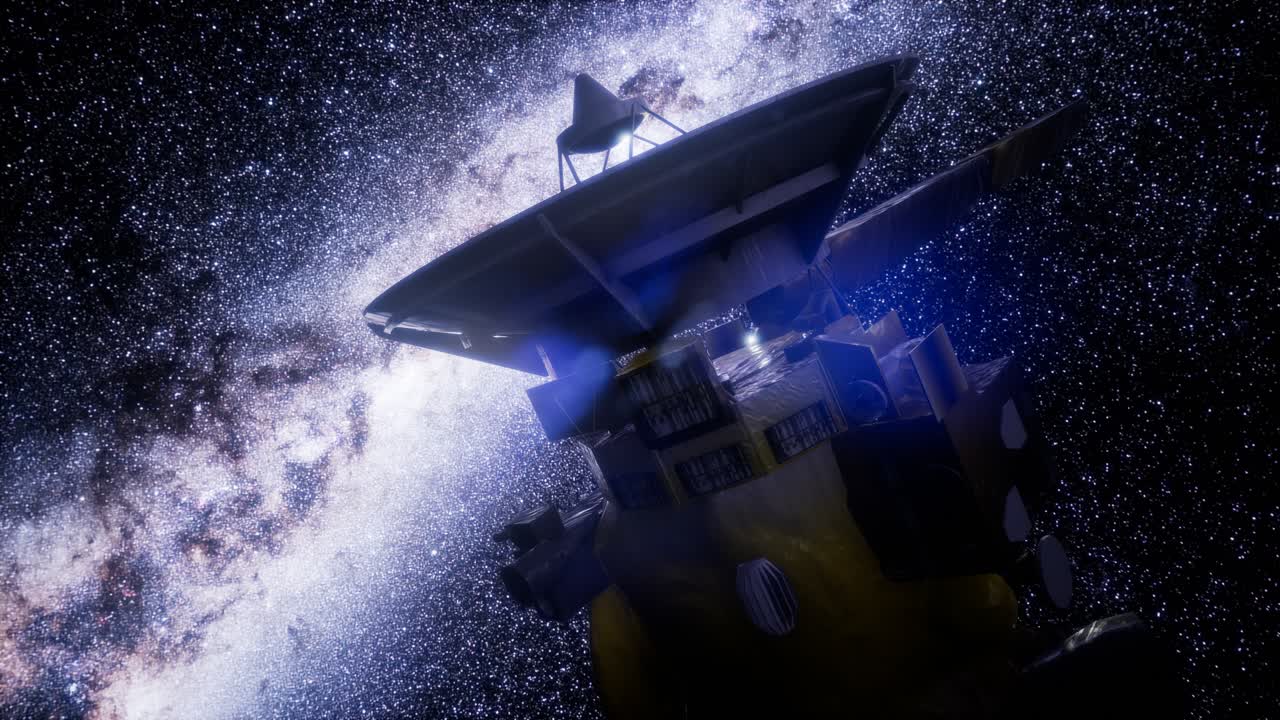 위성 카시니가 토성에 접근하고 있습니다.