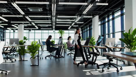 modern office environment with business professionals working