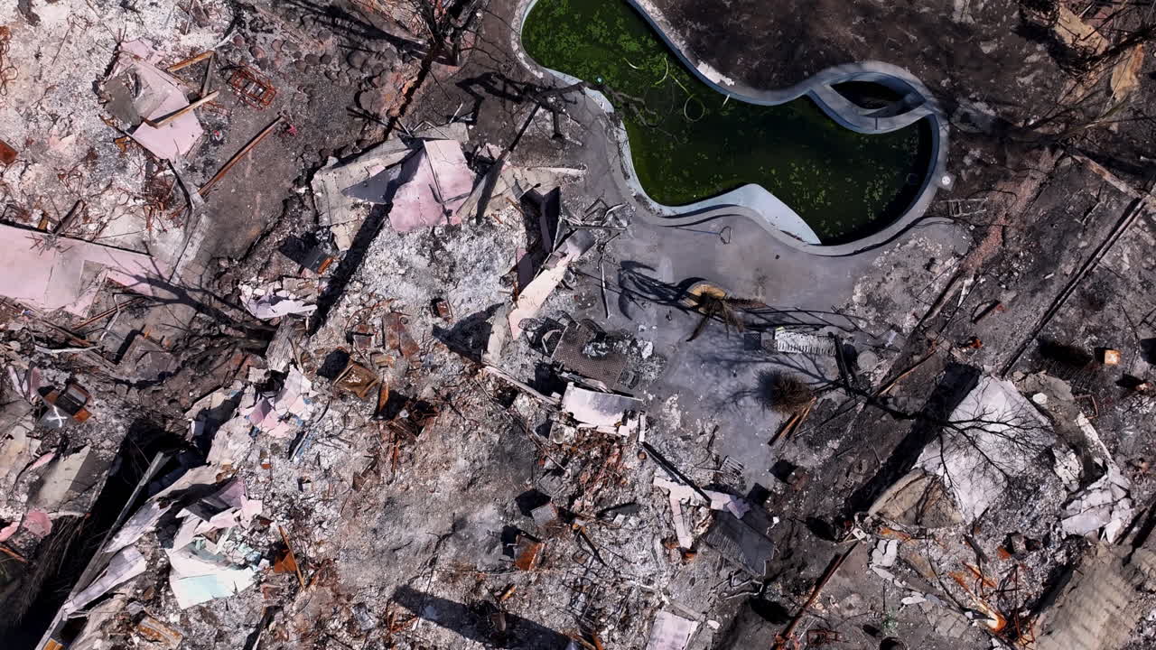 Aerial View of Catastrophic Disaster Aftermath