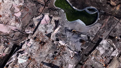 aerial view of catastrophic disaster aftermath