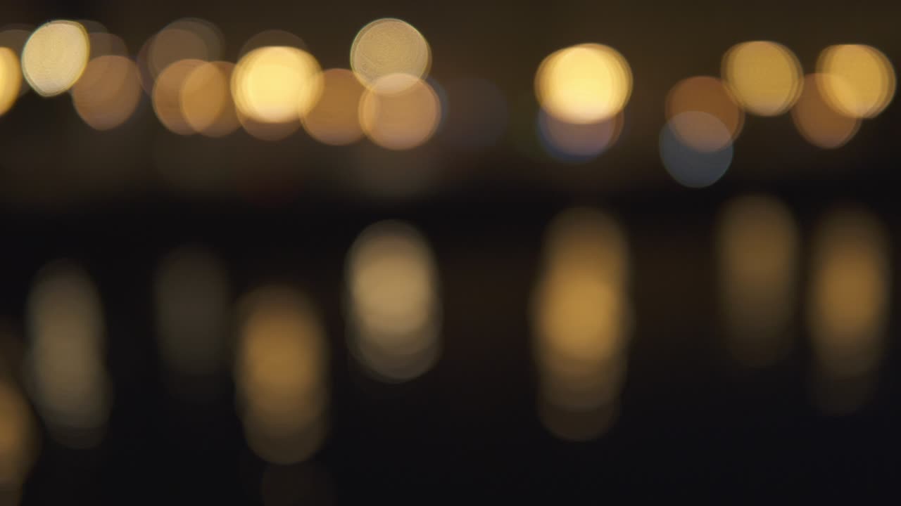 Bokeh background of city urban evening lights