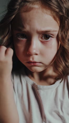 a sad little girl