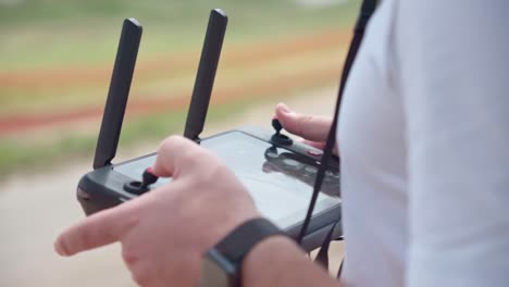 man flying a drone