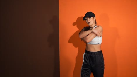 energetic dance performance in studio