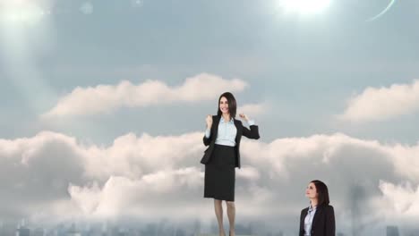 Composite-video-of-businesswoman-on-podium