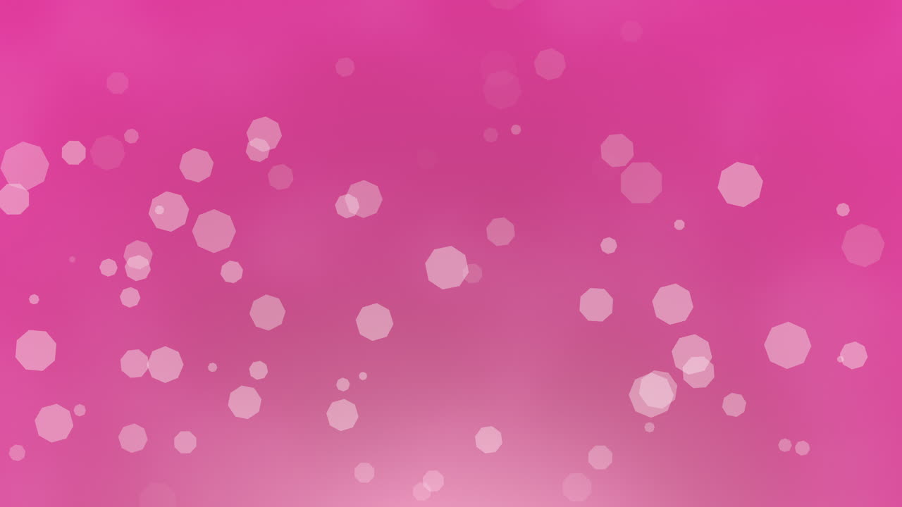 Brillantes rosas y bokeh de hexágonos volando sobre un fondo brillante