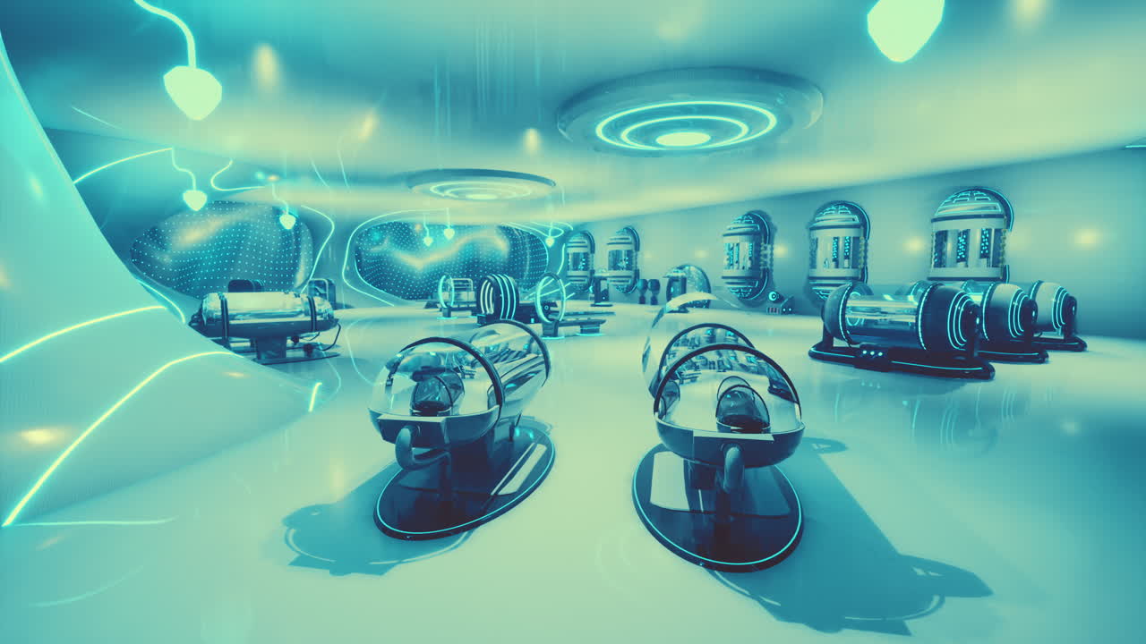 미래의 의료 시설 인테리어