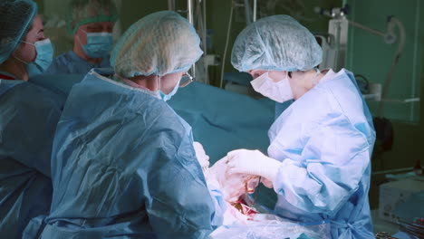 surgical procedure in an operating room