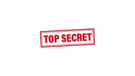 icono rojo con concepto secreto. gráficos en movimiento. diseño de logotipo certificado. diseño de pegatinas.