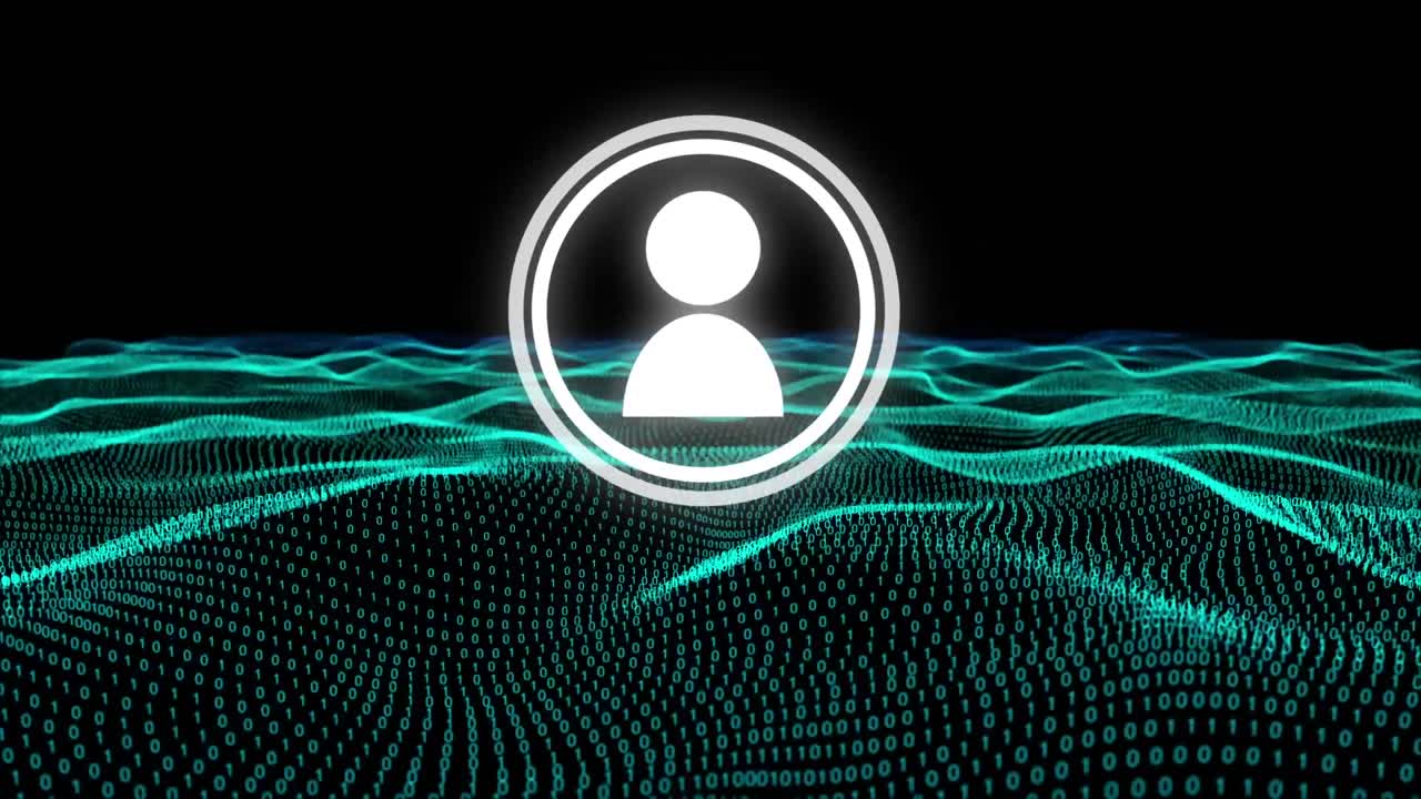 conexión digital en ondas binarias