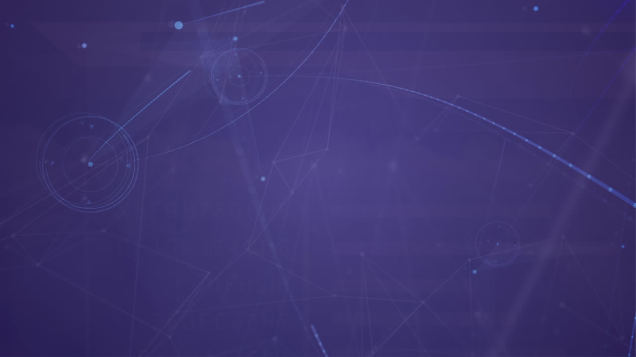 Animation of network of connections over blue background