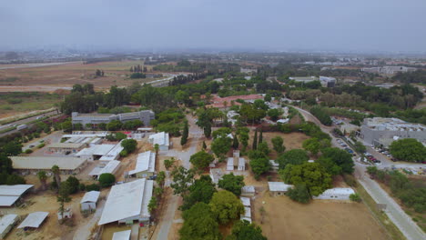 University-Veterinary-Hospital-and-Ministry-of-Agriculture-and-Rural-Development,-Israel---push-in-shot