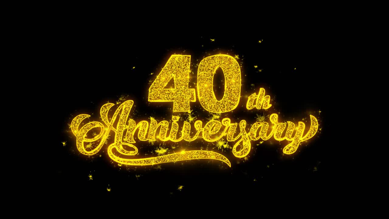 40th Anniversary Golden Sparkle Graphic