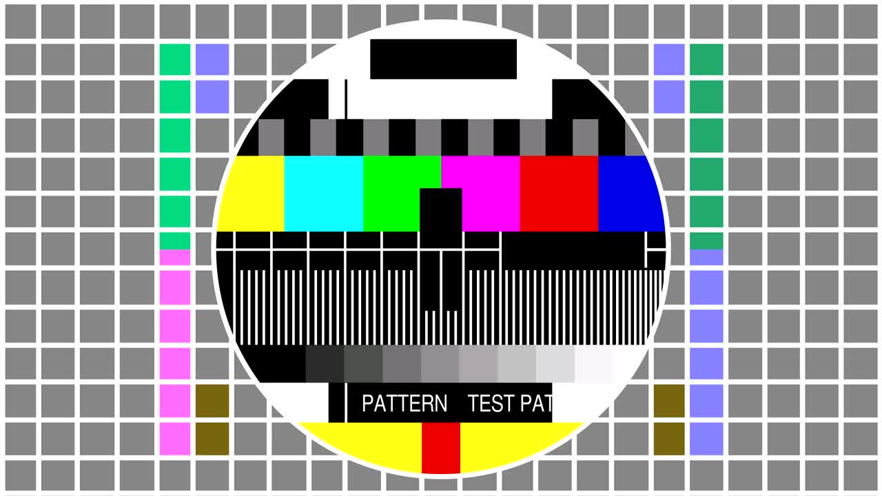 텔레비전 스크린 컬러 테스트 패턴 - 원활한 루프