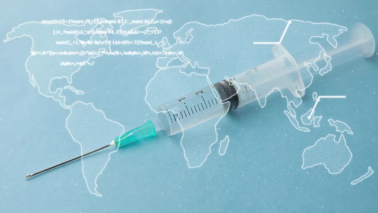 世界地図のアニメーション,科学データ処理,注射器