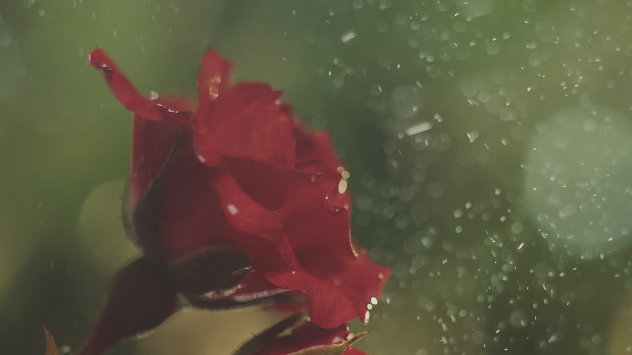 빗속의 붉은 장미