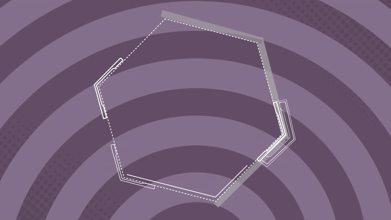보라색 배경의 줄무 ⁇  위의 모양의 애니메이션