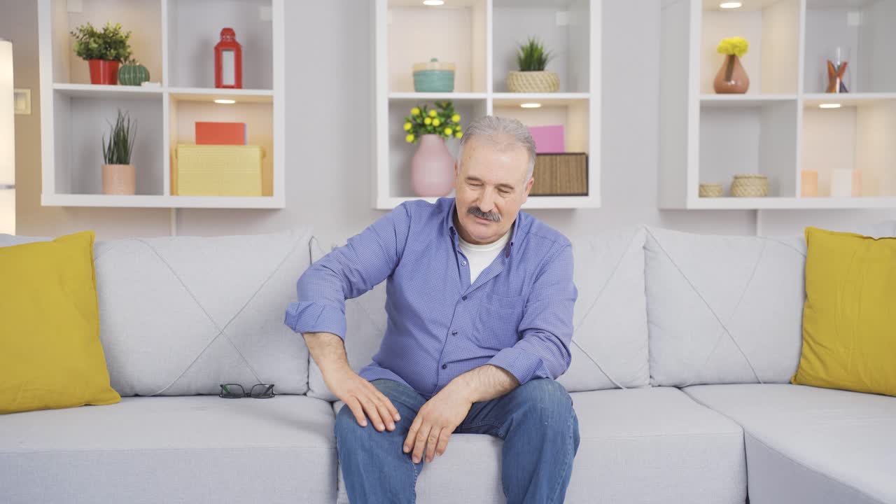 Old man who remembers bad memories and gets upset.
