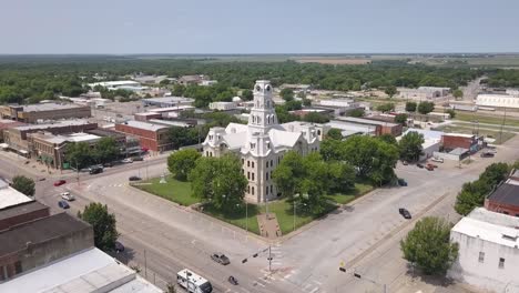 courthouse lawn and square of a small town