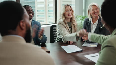 group of professionals in a business meeting
