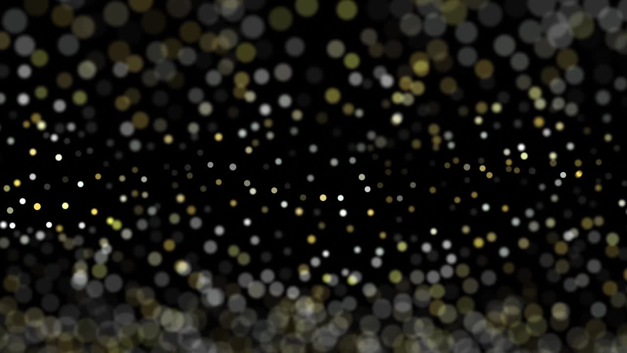 4k - partículas enfocadas, azul, marrón, verde. en bucle