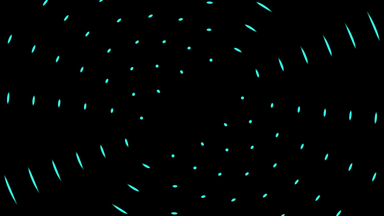 Seamless Loop of Abstract Cyan and Black Morphing Pattern