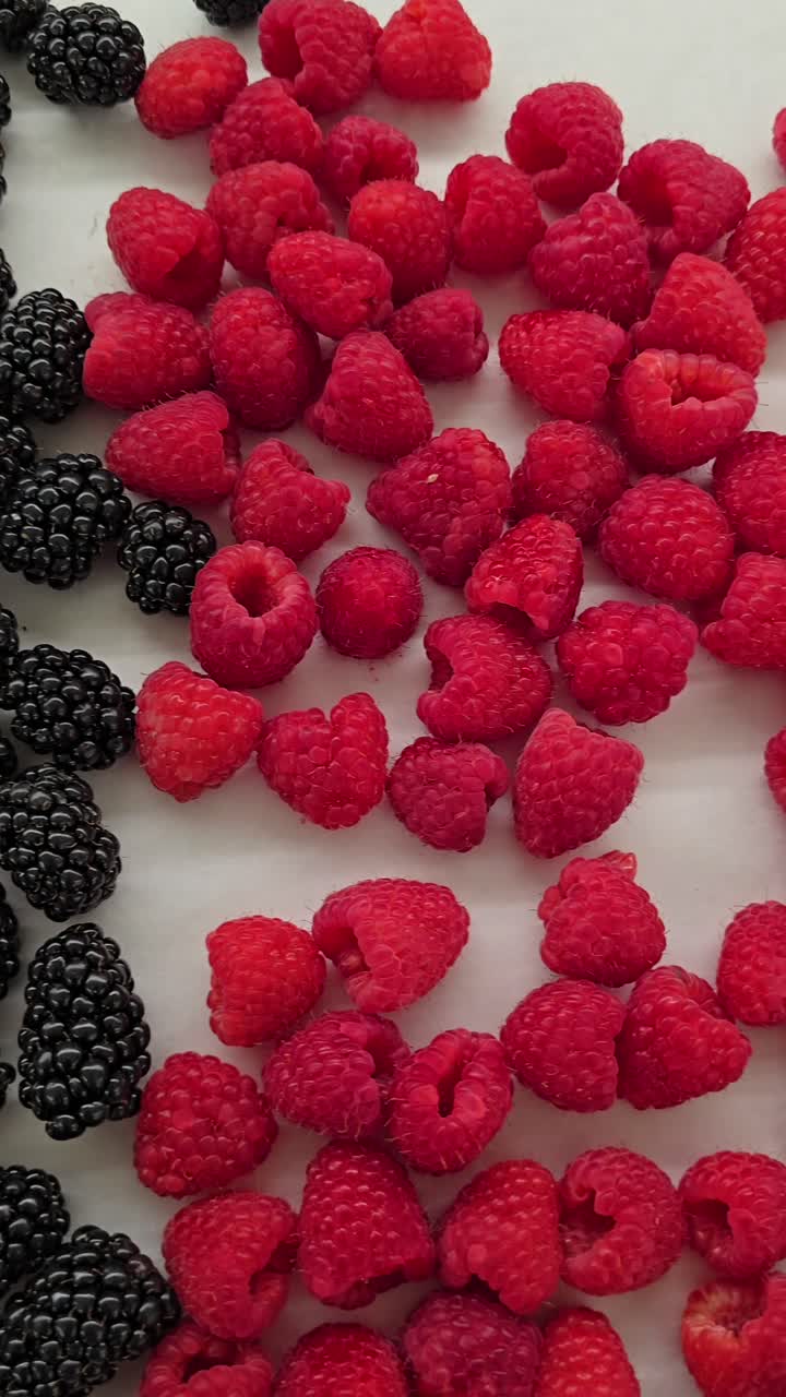 Fresh Strawberries and Blackberries