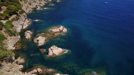 flying by the coast of the mediterranean sea