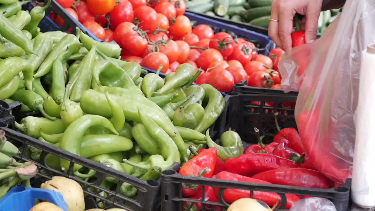 Legumes frescos no mercado