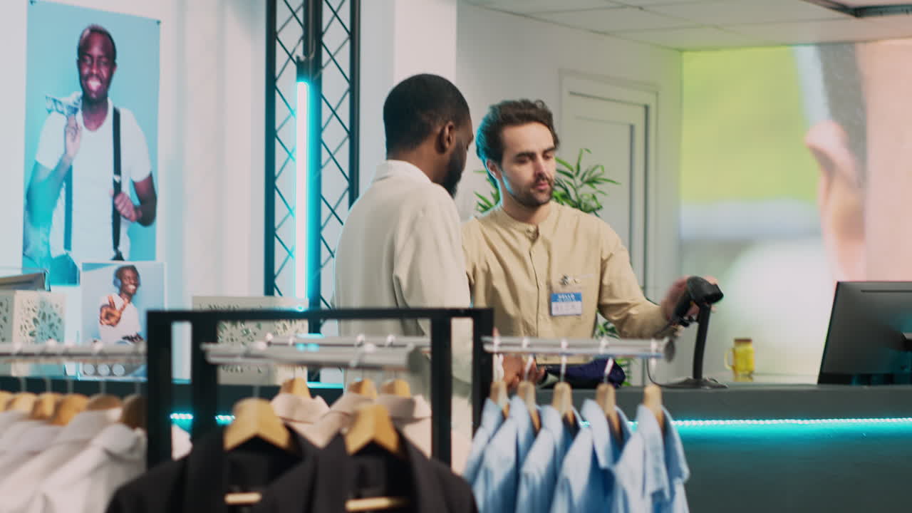 Clothing store shopping