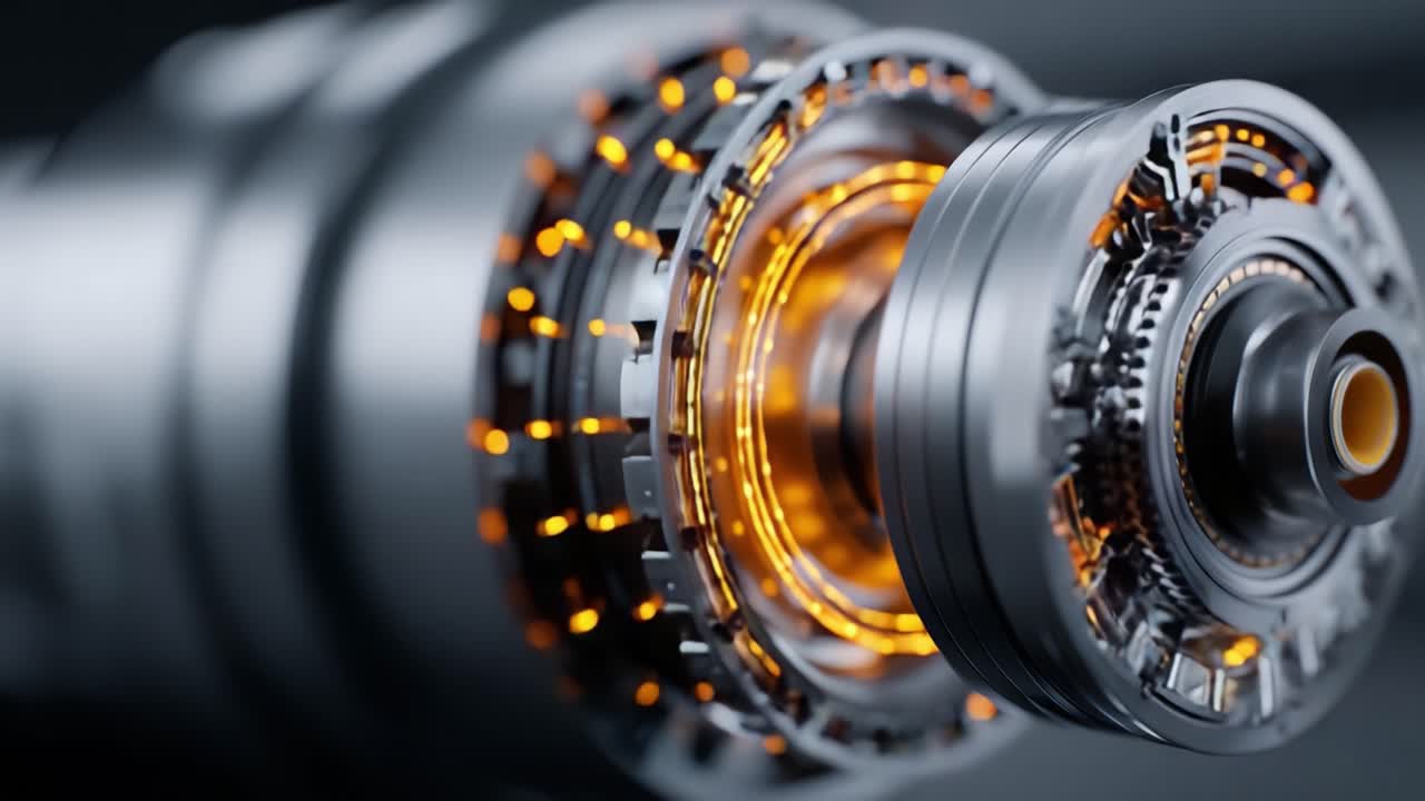 A Detailed Exploration of Advanced Mechanical Components Highlighting Their Intricate Designs and Innovative Technology with a Futuristic Aesthetic