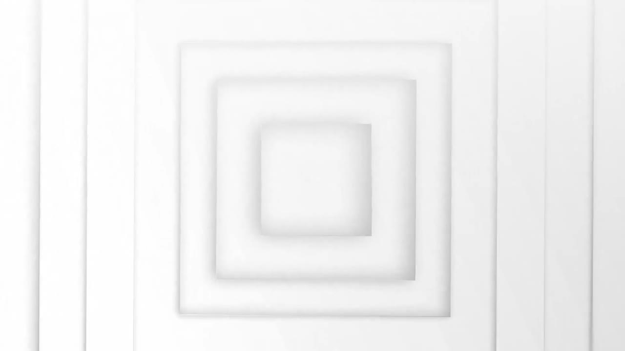 3D squares moving against white background