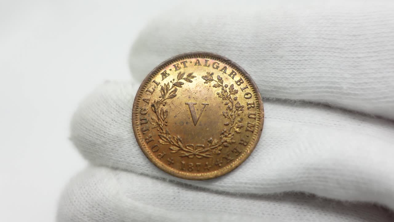 monedas antiguas. moneda de cobre portuguesa 18