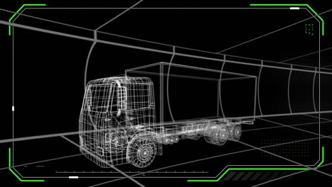 3d technical drawing of car