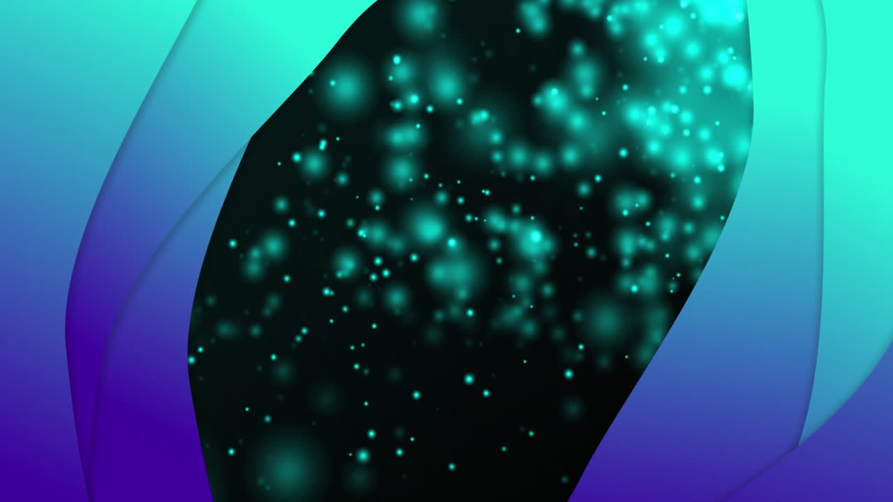 Animation of shapes moving over black background