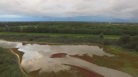 aérea: naturaleza situada junto a un puerto en vlissingen, países bajos