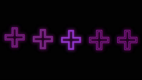 Crosses-pattern-with-purple-neon-light