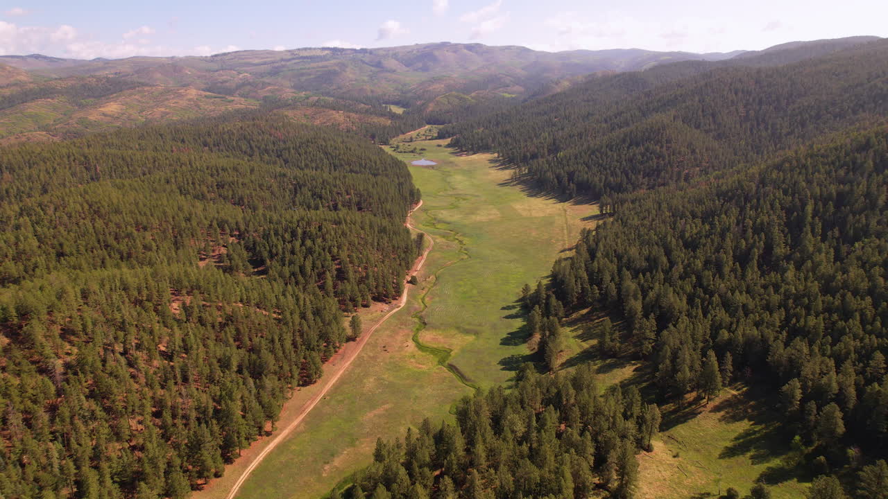 Pecos wilderness forest outdoor countryside national park Santa Fe aerial drone USA plateau