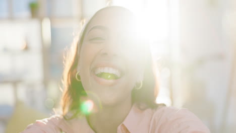 Face,-home-and-woman-with-a-smile