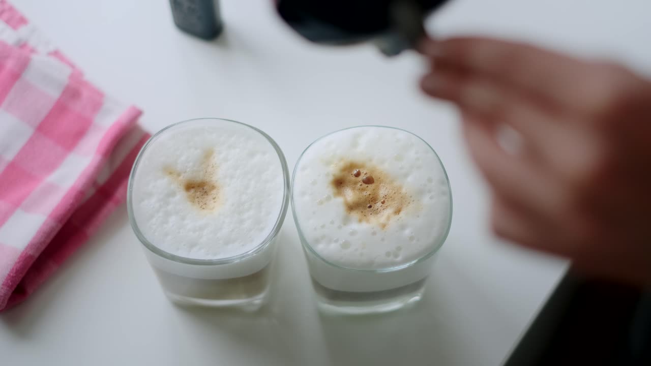 la preparación del arte del latte