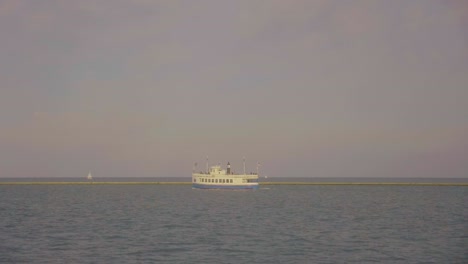 ferry ride on lake michigan at sunset