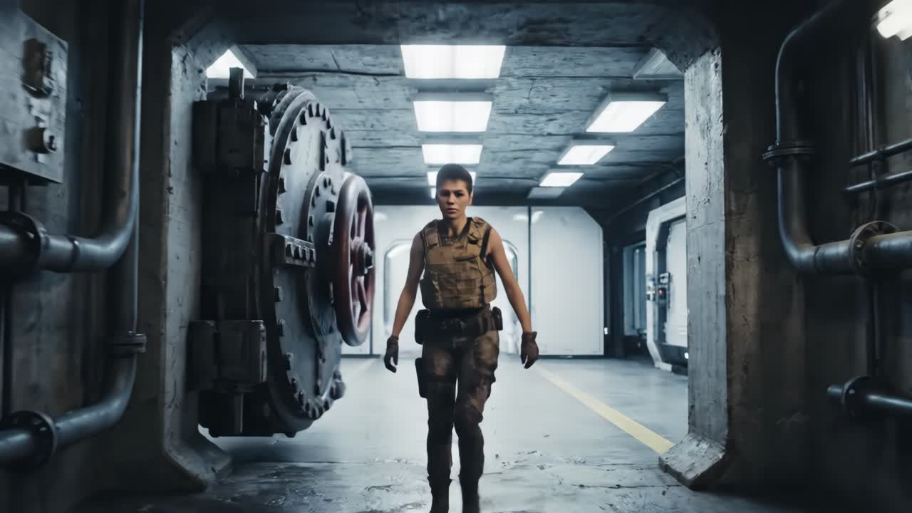 Woman at a Vault Door