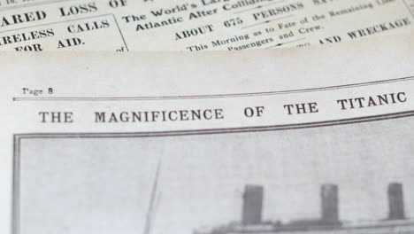 newspaper headlines after the sinking of the titanic liner from 1912